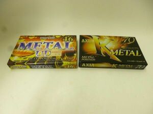 A406-N30-1877★ 未開封 カセットテープ 2点 maxell METAL UD 46 AXIA METAL MUD-46J KMB70 現状品①★