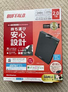 新品BUFFALO ポータブルHDD 2TB HD-PCG2.0U-GBA