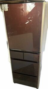 [ operation goods ]2016 year made HITACHI R-S4700F(XT) surface glass non freon freezing refrigerator 5-door right opening 470L crystal Brown receipt welcome 