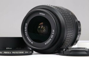 【 極美品 | 動作保証 】 Nikon AF-S DX NIKKOR 18-55mm F3.5-5.6G VR 【 レンズフード・レンズプロテクター 追加付属 】
