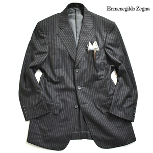 [定価12万] 美品「Ermenegildo Zegna / ゼニア」圧巻 ”トロフェオ” ジャケット メンズM-L AB5 BE5程 ストライプ 美品