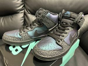 NIKE SB DUNK HIGH PRO QS 27.5 BQ6827 001 BLACK SHEEP ナイキ ダンク ハイ スニーカー NBA Charlotte Hornets シャーロット・ホーネッツ