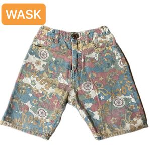 WASK 総柄 ハーフパンツ ショートパンツ ワスク BEBE レトロ柄