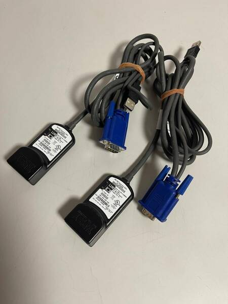 送料無料 IBM製 USB KVM コンバージョンケーブル (39M2899) x 2本 / USB KVM Conversion Cable 520-296-509