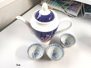 Franc franc ティーポット と湯呑み３つ ティーセット 茶器 フランフラン