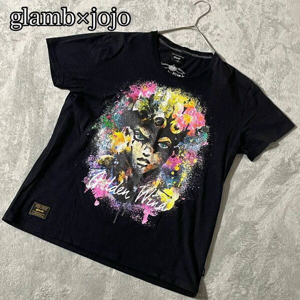 glamb×ジョジョ ジョルノジョバーナ　Tシャツ　サイズ3(L) ブラック トップス