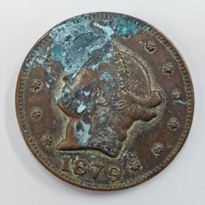 E271950(061)-610/IK0 coin 1879 year gross weight : approximately 19.8g * details unknown * genuineness unknown antique 