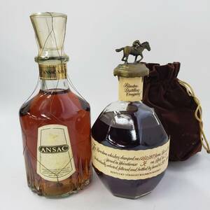 M39368(054)-552/YS5000　酒　２本まとめ　ANSAC X.O. COGNAC アンサック コニャック/Blanton Distilling Company ブラントン バーボン