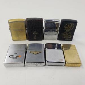 M054-570　Zippo ８点まとめ ジッポライター STATE OF HAWAII/Club Clima/Guam.USA/STATUE OF LIBERTY/ZIPPO USA/他　喫煙グッズ