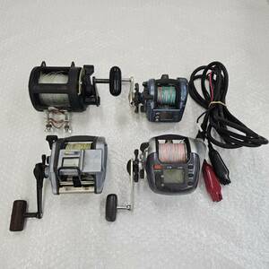 E1413(061)-627/SY3000　4点まとめ　リール　SHIMANO　シマノ　3000H/SLS 小船 2000/TRITON TLD25/SLS 船 GT4000　釣具　フィッシング