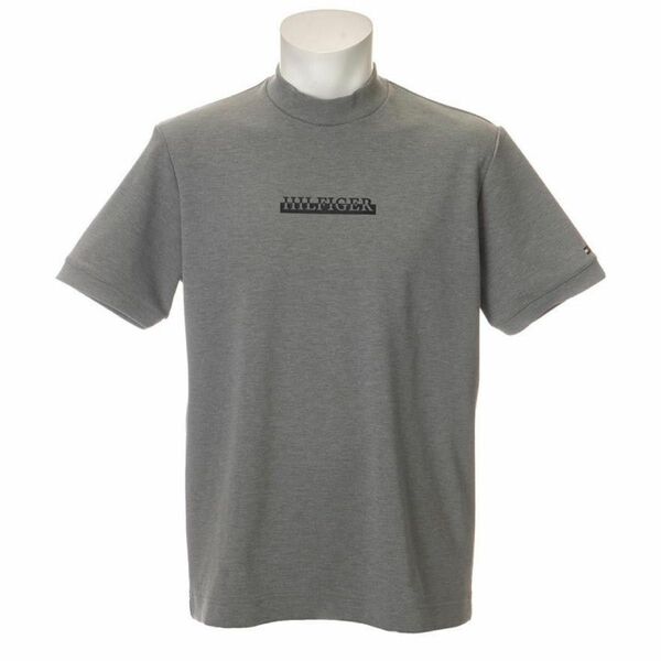 メンズ 男性 Tシャツ ゴルフウェア 半袖 モックネック ハイネック 吸水速乾 UV ロゴ メンズウェア トップス Tシャツ L