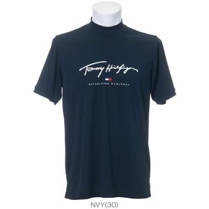 トミーヒルフィガーゴルフ メンズ 半袖 ゴルフウェア モックネック ネイビー モックネック ロゴ Tシャツ トップス 人気