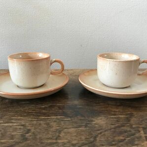 Noritake FOLKSTONE カップ アンド ソーサー 2組 / ノリタケ 昭和レトロ コーヒーカップ ペアセット (A)