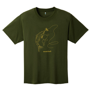 モンベル mont-bell WIC.T トラウト Tシャツ #1114721 ダークグリーン Lサイズ 新品