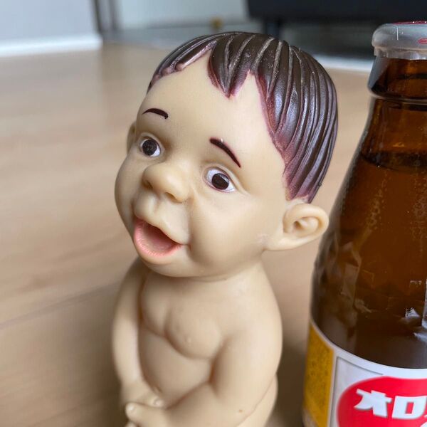 【値下】ソフビフィギュア 小物入れ? レトロ