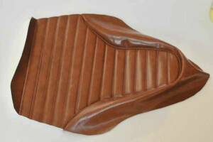 SRV250 生地 レザー 濃いキャメル 防水タックロール YAMAHA seat leather cover water proof tuckroll for reupholster material
