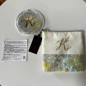  Afternoon Tea compact mirror case pouch Liberty initial K