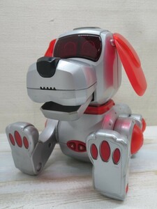 **SEGA TOYS 2000 robot dog toy silver × red Sega toys Poo-chi POOCH SUPER USED 94619**!!