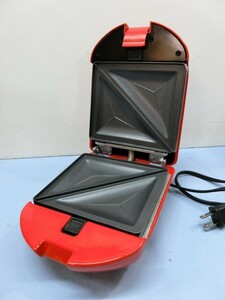 11×12.5㎝■AK-A006 ホットサンドメーカー レッド 動作品 95026■！！