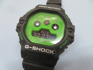  ●●CASIO DW-5900RS G-SHOCK クォーツ デジタル カシオ グリーン Hotrocksounds Gショック 電池交換済み 94249●●！！