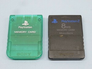 2枚セット/8GB★SONY SCPH-1020/SCPH-10020 メモリーカード PS/PS2用 ソニー USED 94399★！！