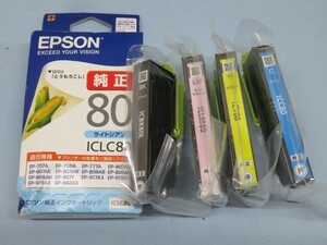 未使用 5本セット☆EPSON ①ICBK80L ②ICLM80 ③ICY80 ④ICC80 ⑤ICLC80 インクカートリッジ 純正 エプソン 94406☆！！