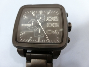 **DIESEL DZ4300 wristwatch quartz analogue 3 hands chronograph diesel men's big face battery replaced 94672**!!