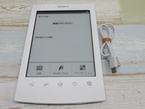 6 type *SONY PRS-T2 электронная книга белый Wi-Fi модель Sony USB зарядка кабель имеется USED 94931*!!