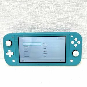 F237-I58-1976 任天堂 NINTENDO SWITCH ニンテンドースイッチ HDH-001 ゲーム機 本体 ターコイズ 通電、初期化確認済