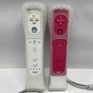 F260-G11-262 任天堂 Nintendo Wii モーションプラス リモコン Shiro ホワイト ピンク 2点セット 通電確認済みの画像2