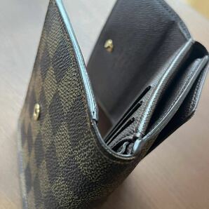 美品 Louis Vuitton ルイヴィトン ダミエ 折り財布 ポルトフォイユ エリーズ Wホック の画像7