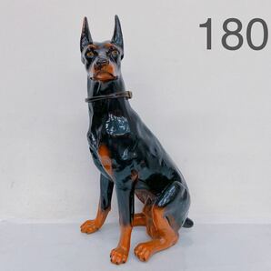 4B064 ドーベルマン 置物 犬 人形 オブジェ インテリア 犬の置物 の画像1