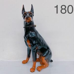 4B064 ドーベルマン 置物 犬 人形 オブジェ インテリア 犬の置物 