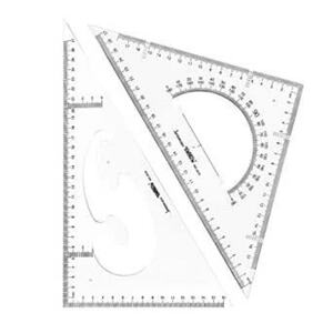 Jimjis 三角定規 30cm 製図 セット 大きい 受験用 三角定規 三角スケール 定規セット 幾何学 文房具 事務用 作図ツ