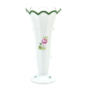 ヘレンド ウィーンの薔薇 花瓶(07075) 手描き 磁器製 飾り壺 花器 ラッパ形 花活け 飾り物 ハンガリー製 新品 Herend