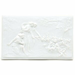  sable (Sevres) wall decoration love. nest white porcelain biscuit woman . angel .. comming off carving puller k2003 year reissue France made new goods 