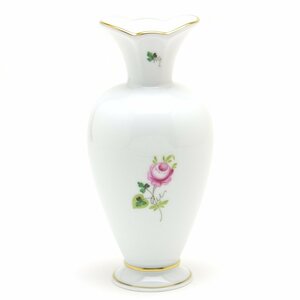 ヘレンド ウィーンの薔薇・シンプル 花瓶(07053) 手描き 磁器製 飾り壺 花器 花活け ベース 飾り物 ハンガリー製 新品 Herend