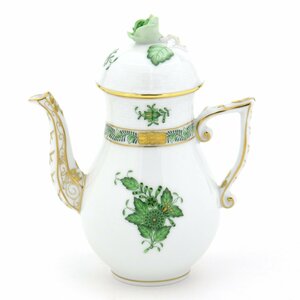 Art hand Auction Herend Cafetière (S) Apponyi Vert Rose Décoration Faite à la main en porcelaine peinte à la main Vaisselle occidentale Vaisselle fabriquée en Hongrie Tout neuf Herend, Vaisselle de style occidental, Ustensiles à thé, pot