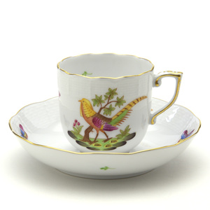 Art hand Auction Herend Coffee Cup & Saucer Pheasant (FS-1) Hand-painted Porcelain Mocha Cup Western-style Tableware Coffee Cup and Saucer Tableware Made in Hungary Brand New Herend, Tea utensils, Cup and saucer, Coffee cup