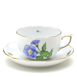 Art hand Auction Herend Teacup & Saucer Gustave (GV-06) Hand-painted Porcelain Western Tableware Tea Cup Tableware Made in Hungary Brand New Herend, Tea utensils, Cup and saucer, Tea cup