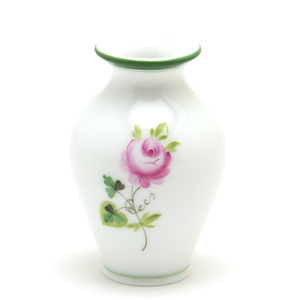 Art hand Auction Herend Vienna Rose Mini Vase (07190) Ornement de vase à fleurs en porcelaine peint à la main fabriqué en Hongrie Tout nouveau Herend, meubles, intérieur, Accessoires intérieurs, vase