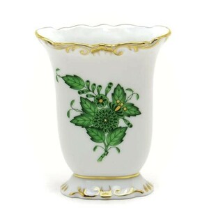 Art hand Auction Herend Apony 绿色花瓶 (06782) 手绘瓷器装饰花瓶, 花瓶, 插花, 装饰品, 匈牙利制造, 全新 Herend, 家具, 内部的, 内饰配件, 花瓶