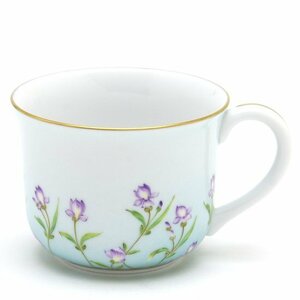 Art hand Auction Herend Cup Iris on Turquoise Blue Hand Painted Porcelain Western Tableware Coffee/Tea/Milk Cup Tableware Made in Hungary Brand New Herend, Tea utensils, Mug, Ceramic