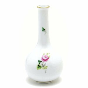 ヘレンド ウィーンの薔薇・シンプル 一輪挿し(07104) 花瓶 手描き 磁器製 飾り壺 花器 花活け ベース 飾り物 ハンガリー製 新品 Herend