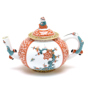 Art hand Auction Herend Teekanne (Mini) Kakiemon Stil Mandarin handgefertigt handbemalt signiert von Meistermaler durchbrochene brandneue Herend, Geschirr im westlichen Stil, Tee-Utensilien, Topf