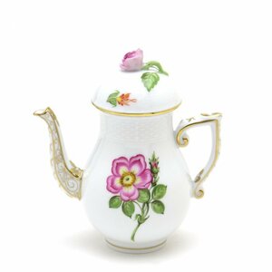 Art hand Auction Herend Coffee Pot (Mini) Gustav (GV-11) Rose Decoration Handmade Hand-painted Porcelain Western Tableware Tableware Made in Hungary Brand New Herend, Western-style tableware, Tea utensils, pot