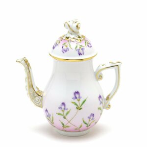 Art hand Auction Herend Coffee Pot (Mini) Pink Iris Rose Decoration Handmade Hand-painted Porcelain Western Tableware Tableware Made in Hungary Brand New Herend, Western-style tableware, Tea utensils, pot