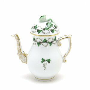Art hand Auction Herend Coffee Pot (Mini) Parsley Rose Decoration Handmade Hand-painted Porcelain Western Tableware Tableware Made in Hungary Brand New Herend, Western-style tableware, Tea utensils, pot