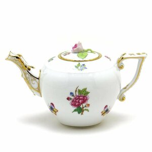 Art hand Auction Herend Teapot (Mini) Victorian Flowers and Butterflies Rose Decoration Handmade Hand-painted Porcelain Western Tableware Tableware Made in Hungary Brand New Herend, Western-style tableware, Tea utensils, pot