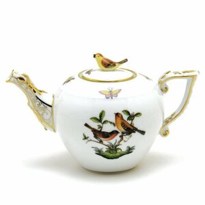 Art hand Auction Herend Teapot (Mini) Rothschild Bird (RO-09) Bird Decoration Handmade Hand-painted Porcelain Western Tableware Made in Hungary Brand New Herend, Western-style tableware, Tea utensils, pot